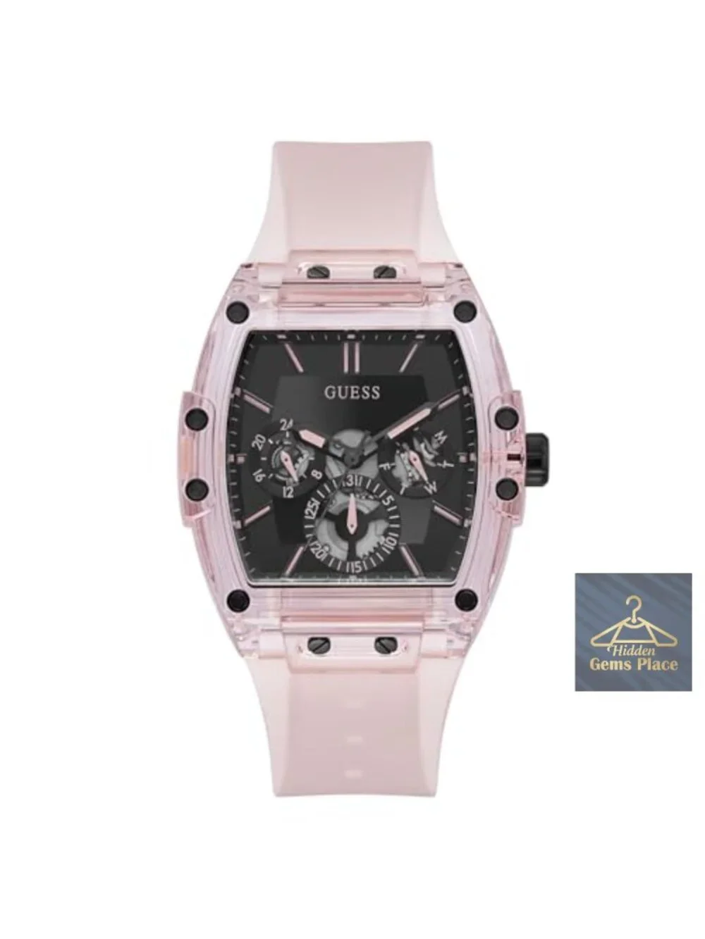 Analog Trend Watch 43mm Polycarbonate Silicone Strap 50M Water Resistant